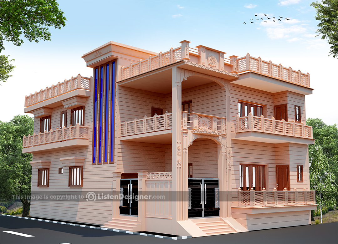 The Amazing House Front Design Indian Style - ListenDesigner.com