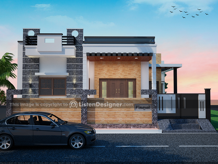 house front design indian style n