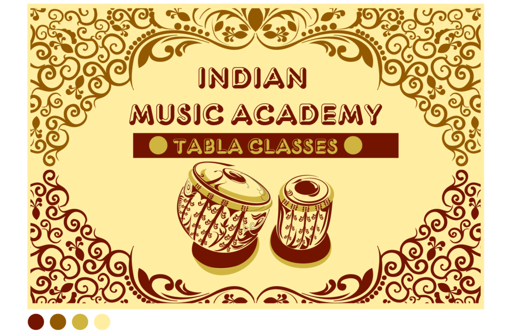 Indian Music Academy Tabla Class Graphic design by Jayesh Sharma Graphic Designer, Corel Draw vs Illustrator for screen printing