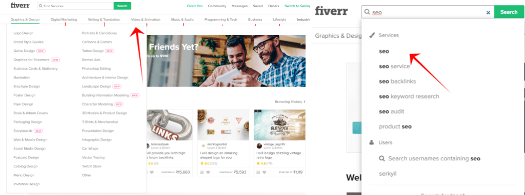 fiverr catagories and searching HOW TO CREATE A GIG ON FIVERR BLOG IMAGES