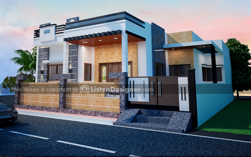 house front design indian style m