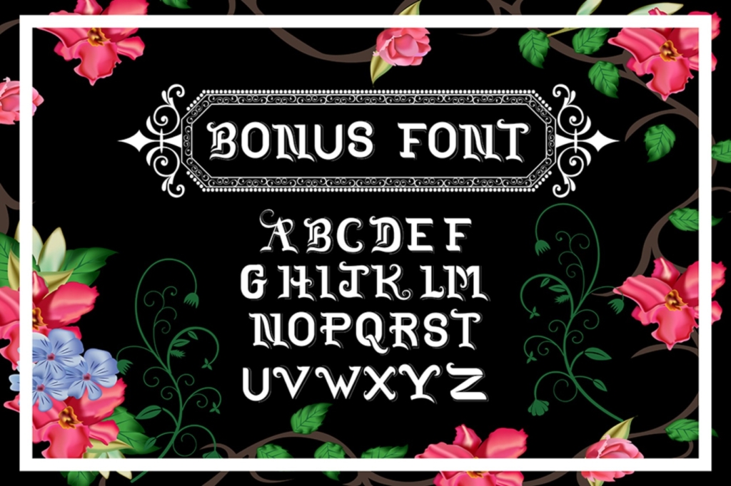 Bonust font vintage font bunlde